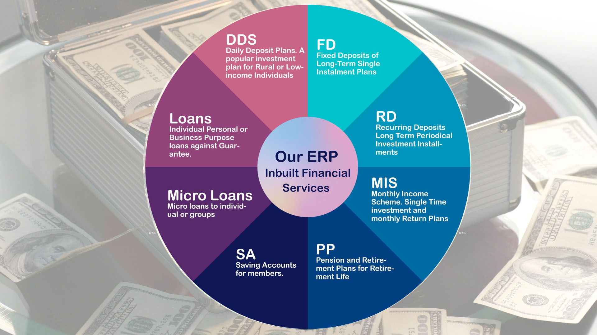 One ERP caters your all financial Offering to your members
